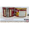 Image 2 : Hills Bros Coffee Tins (2) (3-1/2"H x 5"Dia)