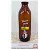 Image 1 : Union Milk Bottle (Amber/Brown Glass : White ACL) (10"H)