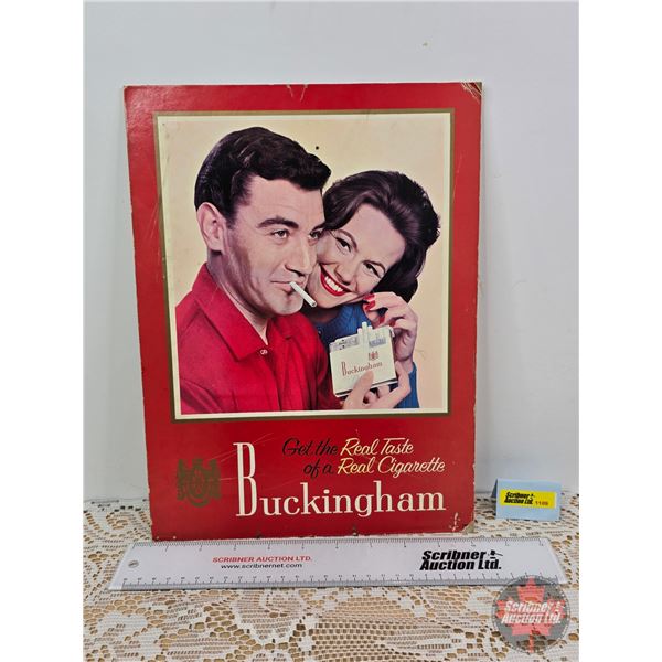 Buckingham Easelback Cardboard Display Ad (c. 1960's) (13"H x 9-3/4"W)