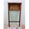 Image 1 : Washboard (Glass/Wood) (Note: Glass crack) (23-3/4"H x 12"W x 3"D)