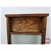Image 2 : Washboard (Glass/Wood) (Note: Glass crack) (23-3/4"H x 12"W x 3"D)