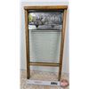 Image 2 : Washboard (Glass/Wood/Metal) "SOAP SAVER" (24-1/4"H x 12-1/2"W x 2"D)