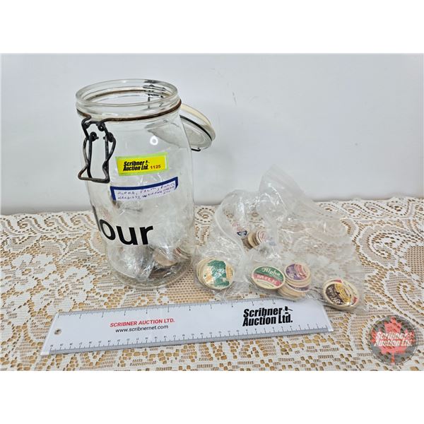 Jar with Dairy Pogs - Variety  (Flour Jar Measures: 9-1/2"H)