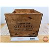 Image 3 : EDMONTON City Dairy Creamery Butter Wood Crate (10-3/4"H x 13-1/4"W x 13-3/4"D)