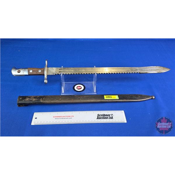 Sawback Bayonet w/Scabbard (Total Measures with Scabbard : 25"L)
