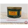 Image 2 : TURCO QUESNEL Tobacco Tin w/Lid "Rock City Tobacco Co" (3-1/4"H x 5-1/4"Dia)