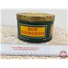 Image 3 : TURCO QUESNEL Tobacco Tin w/Lid "Rock City Tobacco Co" (3-1/4"H x 5-1/4"Dia)