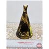 Image 1 : Pottery Tee-Pee Ashtray "Madge Lake Sask" (6-1/4"H)