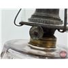 Image 6 : Coal Oil Finger Lamp : Amethyst Glass Font (Total Measures w/Chimney : 12-1/2"H)