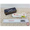 Image 1 : Collector Combo (2): MacDonald's British Consols Tin & Box of Record Razor Blades (Tin Measures: 1-1