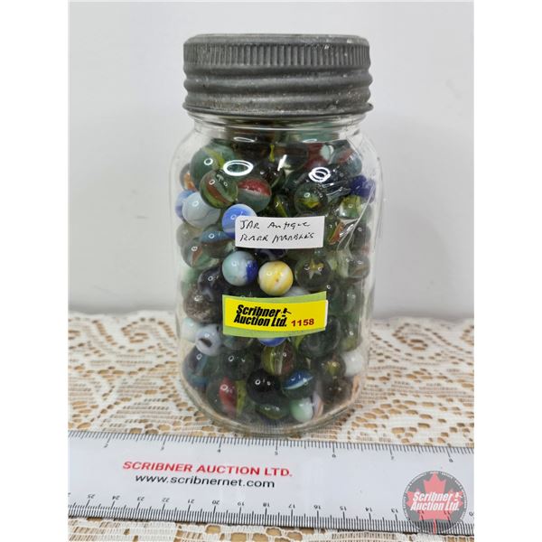 Jar of Marbles (Jar Measures: 7"H)