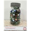 Image 4 : Jar of Marbles (Jar Measures: 7"H)