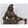 Image 3 : Antique Cast Iron Clock Holder (c.1885) "Commerce" (Measures: 12-3/4"H x 10-1/4"W x 2-1/2"D)