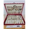 Image 1 : Silverware Set : Italy : In Case (Case Measures: 2-3/4"H x 18-3/4"W x 13"D)