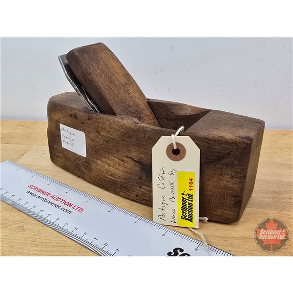 Antique Coffin Wood Plane (4-3/4"H x 3"W x 8"D)