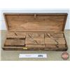 Image 1 : Large Antique Wood Chest with Wood Moulding Planes (13) (Case Measures: 4"H x 30"W x 9-1/2"D)