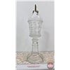 Image 3 : Antique Crystal Whale Oil Lamp (13-1/4"H)