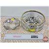 Image 1 : Collector Combo: Spoons (Approx 40) & Salad Bowl & Ruffled Candy Dish (Large Bowl Measures: 4"H x 9"