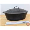Image 7 : Antique Wagner Wane #7 Cast Iron Oval Roaster w/Lid (Total Measures: 8"H x 17-1/2"W x 11-3/4"D)