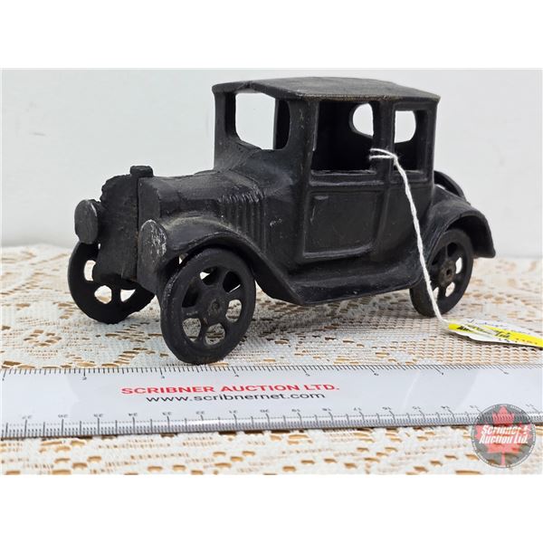 Vintage Cast Iron Automobile Toy (4"H x 2-3/4"W x 7-1/2"D)
