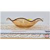 Image 1 : Vintage Jeannette Glass Floragold "Louisa" Pattern:  Ruffled Edge : Serving Bowl (Top Dia 9-1/2")