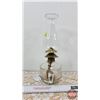 Image 5 : Coal Oil Clear Glass Finger Lamp (See Consignor Notes Tag in Pictures) (Total Measured w/Chimney 12"