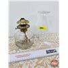 Image 6 : Coal Oil Clear Glass Finger Lamp (See Consignor Notes Tag in Pictures) (Total Measured w/Chimney 12"