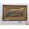 Image 2 : Antique Framed Oil Painting (Some Damage to Frame) (Frame Measures: 10-3/4"H x 16-3/4"H x 1-1/2"D)