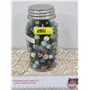 Image 1 : Jar of Marbles (Jar Measures: 7"H)