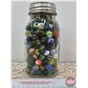 Image 4 : Jar of Marbles (Jar Measures: 7"H)