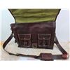 Image 2 : Leather Satchel/Briefcase (Cloth Lined) (Approx 11-3/4"H x 17-1/4"W x 4-1/2"D)