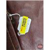 Image 6 : Leather Satchel/Briefcase (Cloth Lined) (Approx 11-3/4"H x 17-1/4"W x 4-1/2"D)