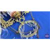 Image 9 : Antique Hanging Kero Lamp : Floral Glass Shade (Shade 14"Dia) (White Flame Burner)