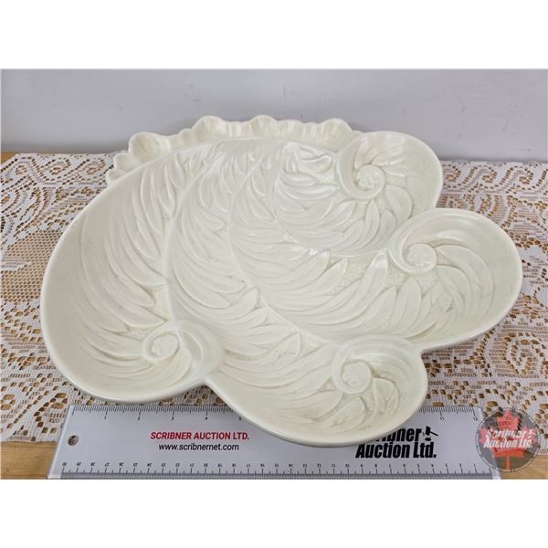 Beswick Ware : England : Decorative Serving Platter (3"H x 13-1/2"W x 13-3/4"D)