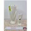 Image 1 : Pottery Vases (2) : (Tall 11"H) (Posy Vase 7-1/4"H)
