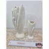 Image 2 : Pottery Vases (2) : (Tall 11"H) (Posy Vase 7-1/4"H)