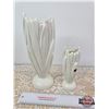 Image 3 : Pottery Vases (2) : (Tall 11"H) (Posy Vase 7-1/4"H)