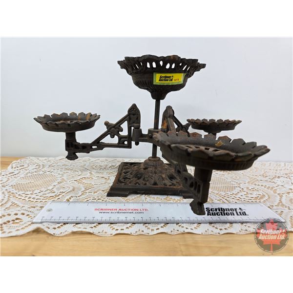Cast Iron Table Top Lamp Stand (Heavy) (8-3/4"H)