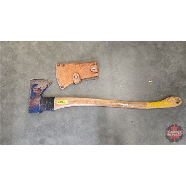 Axe with Sheath (Total Measures: 28-3/4"L)