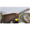 Image 4 : Vintage Grouping : Milk Can Lid; Scoop; Cups (2); Bottles (3); etc (Scoop Measures: 17"L)