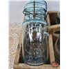 Image 4 : Jars (6) & Wood Carrier (Carrier Measures: 6"H x 16"W x 12-1/2"D)