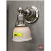 Image 1 : Wall Sconce Electric Light / Glass Shade "UNO" (Base Measures: 4")