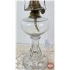 Image 2 : Coal Oil Lamp : Clear : Banner Burner (Total Measures w/Chimney 16"H)