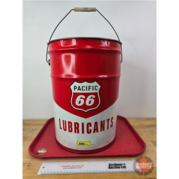 PAIL : PACIFIC 66 Lubricants (15-3/4"H x 11-1/2"Dia)