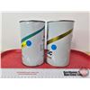 Image 3 : OIL CANS (2) : PACIFIC 66  ~ MM Motor Oil ~ Trop-Artic Motor Oil (Both Measure: 6-1/2"H x 4"Dia)
