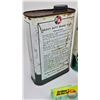 Image 3 : B/A Collector Combo (3): ~ Brake Fluid Tin  ~ Lube Tube ~ PAC Tin (FULL!) (Brake Fluid Tin Measures: