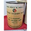 Image 2 : B/A Paint Cans (3 FULL) : Paper Labels (All Measure : 5-3/4"H x 4-1/4"Dia)