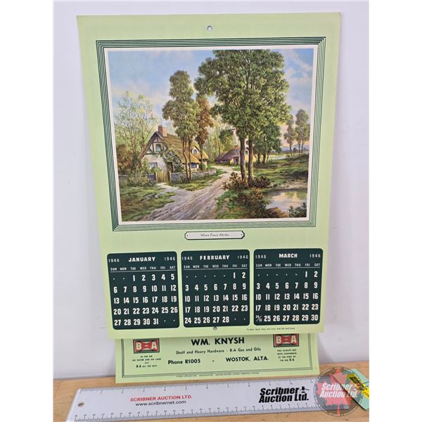B-A Advertising Calendar 1946 (16-1/2" x 9-3/4")