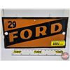 Image 1 : Embossed Ford Plate (Re-Painted) : "29 FORD"  (Measures: 4"H x 8"W)