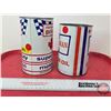 Image 3 : OIL CANS (2) :  ~ Canadian Pride : Super Duty Motor Oil ~ Canadian Motor Oil (Tallest Measures: 6-1/